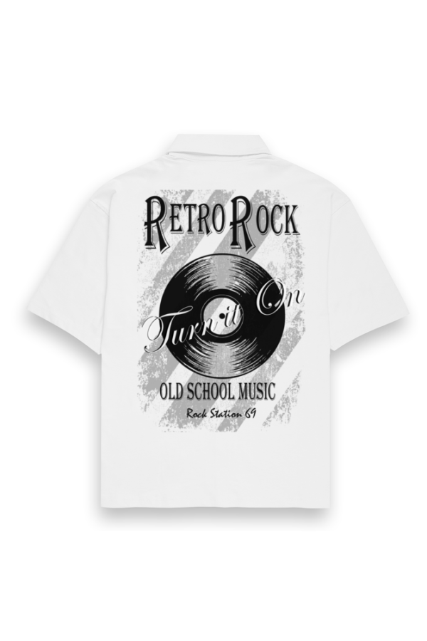 Street Style 69 - Retro Rock - Men's Oversized Shirt - White | Lavender | Light Pink | Baby Blue - Image 5
