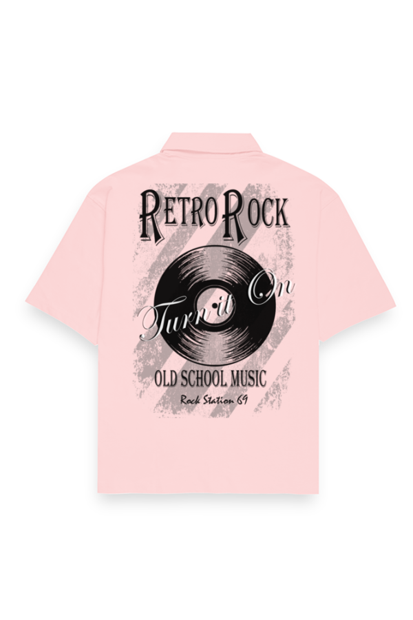 Street Style 69 - Retro Rock - Men's Oversized Shirt - White | Lavender | Light Pink | Baby Blue