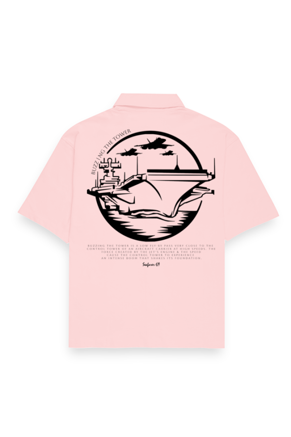Street Style 69 - Buzzing The Tower - Men's Oversized Shirt - White | Lavender | Light Pink | Baby Blue - Image 5