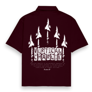 Street Style 69 - Vertical Charlie - Men's Oversized Shirt - Black | Navy | Maroon