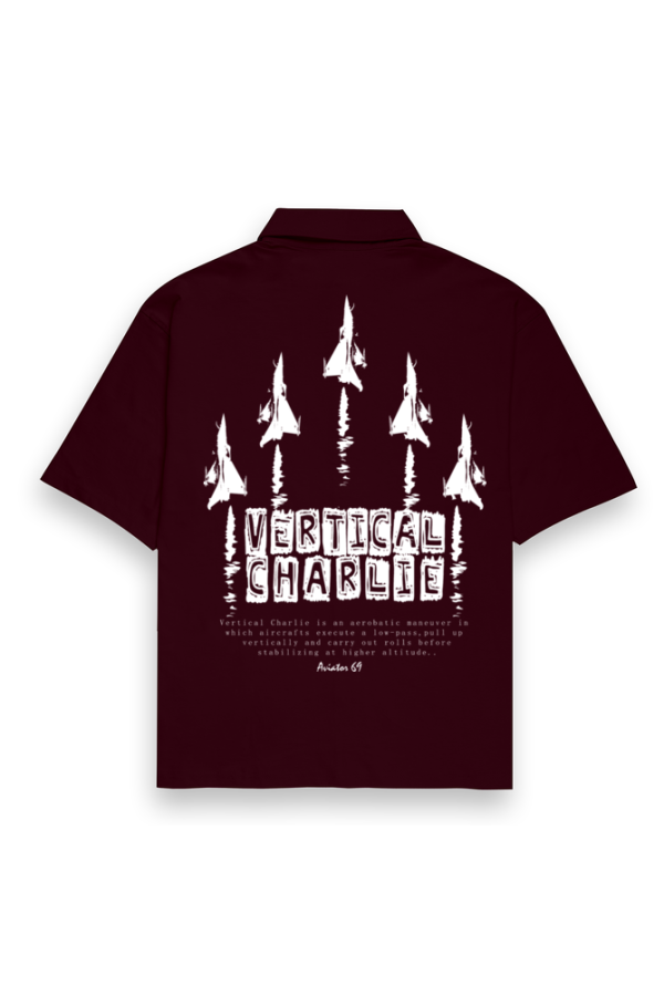 Street Style 69 - Vertical Charlie - Men's Oversized Shirt - Black | Navy | Maroon