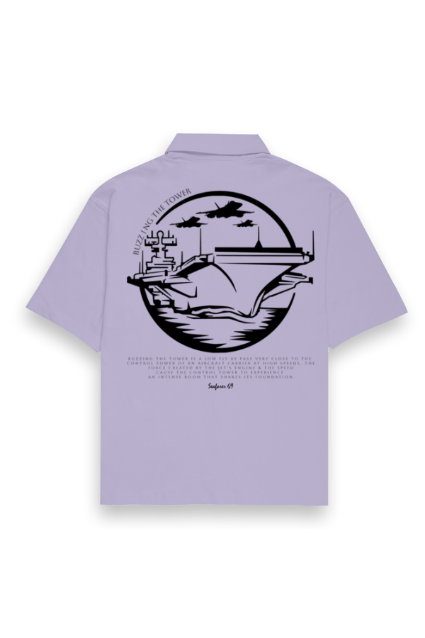 Street Style 69 - Buzzing The Tower - Men's Oversized Shirt - White | Lavender | Light Pink | Baby Blue - Image 3