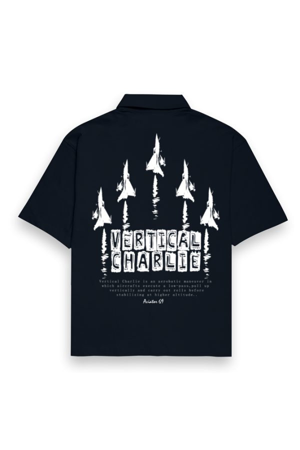 Street Style 69 - Vertical Charlie - Men's Oversized Shirt - Black | Navy | Maroon - Image 3