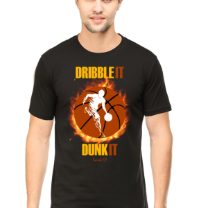 Round Neck T-Shirt - Dribble - Black