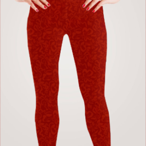 Haute 69 - Abstract Design - Women's AOP Designer Leggings - Scarlet