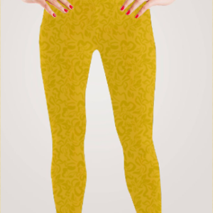 Haute 69 - Abstract Design - Women's AOP Designer Leggings - Mustard