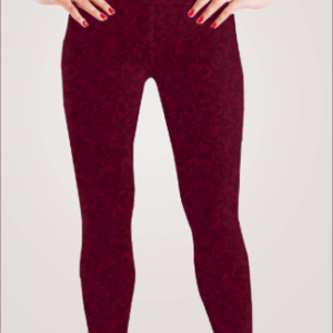 Haute 69 - Abstract Design - Women's AOP Designer Leggings - Mulberry