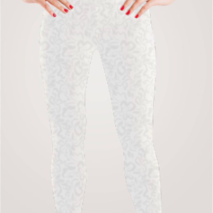 Haute 69 - Abstract Design - Women's AOP Designer Leggings - White