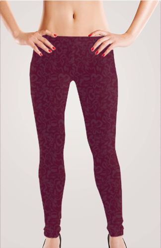 Haute 69 - Abstract Design - Women's AOP Designer Leggings - Grape