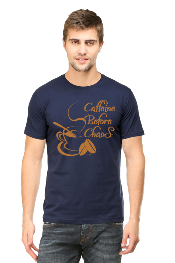 Round Neck T-Shirt - Java 69 - Caffeine Before Chaos - Image 10
