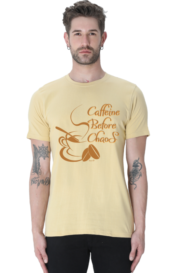 Round Neck T-Shirt - Java 69 - Caffeine Before Chaos - Image 12