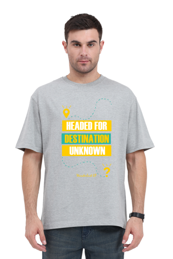 Wanderlust 69 - Destination Unknown - Men's Oversized T-Shirt - Image 6