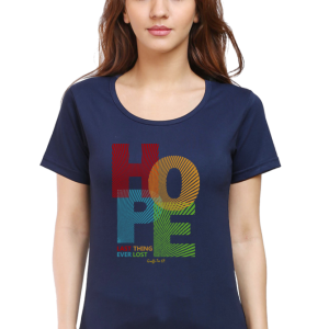Vibe 69 Womens Round Neck T-Shirt - Hope - Navy Blue