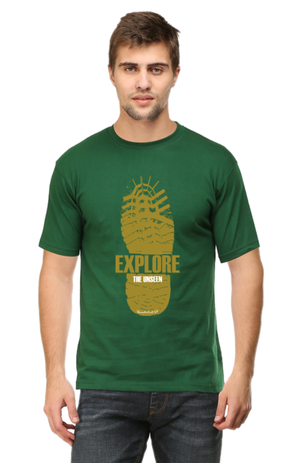 Round Neck T-Shirt - Wanderlust 69 - Explore The Unseen - Image 5