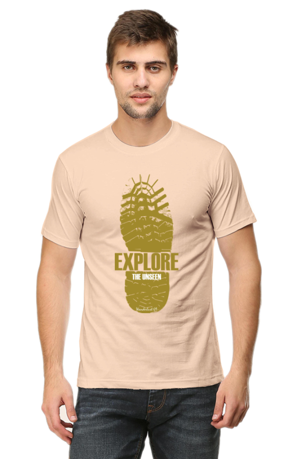 Round Neck T-Shirt - Wanderlust 69 - Explore The Unseen - Image 2