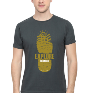 Round Neck T-Shirt - Explore - Steel Grey