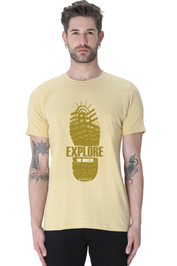 Round Neck T-Shirt - Wanderlust 69 - Explore The Unseen - Image 12
