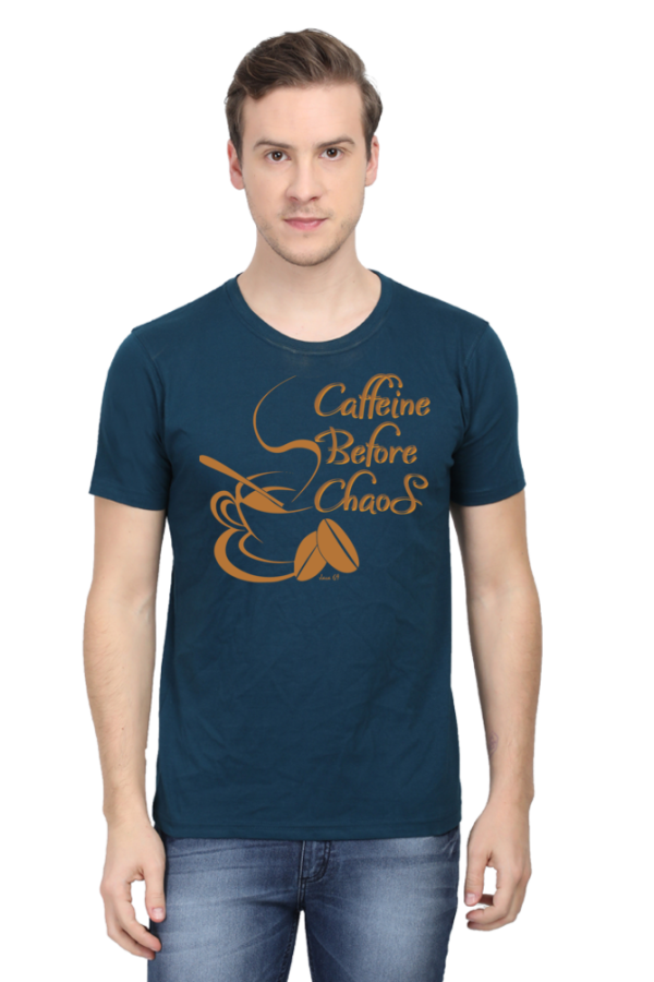 Round Neck T-Shirt - Java 69 - Caffeine Before Chaos - Image 4