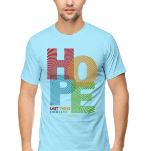 Round Neck T-Shirt - Hope - Baby Blue