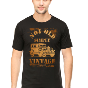 Round Neck T-Shirt - Simply Vintage - Black