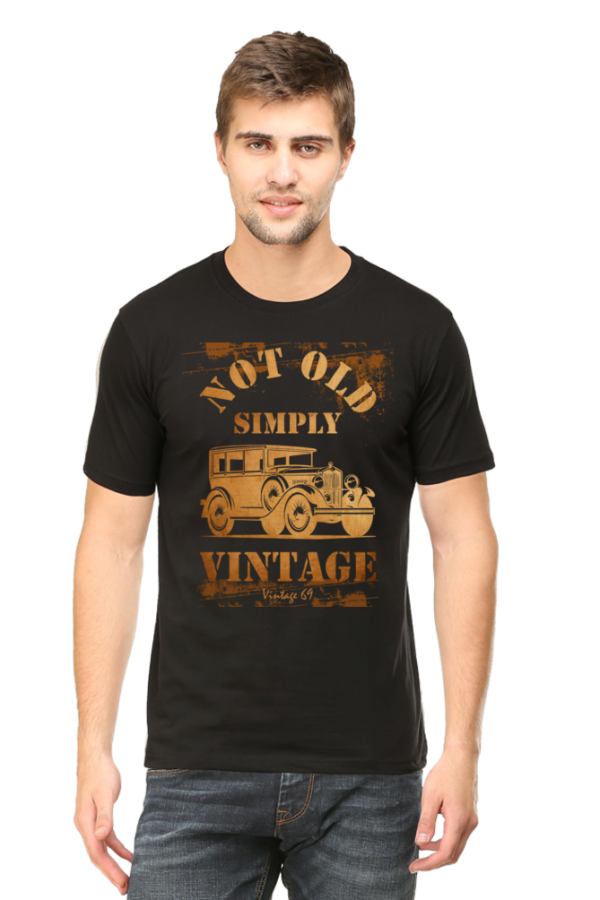 Round Neck T-Shirt - Simply Vintage - Black