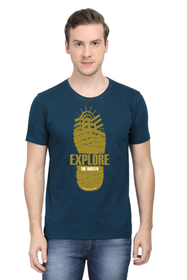 Round Neck T-Shirt - Wanderlust 69 - Explore The Unseen - Image 4