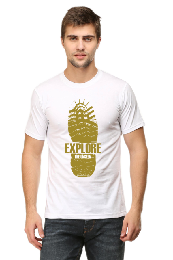 Round Neck T-Shirt - Wanderlust 69 - Explore The Unseen - Image 11
