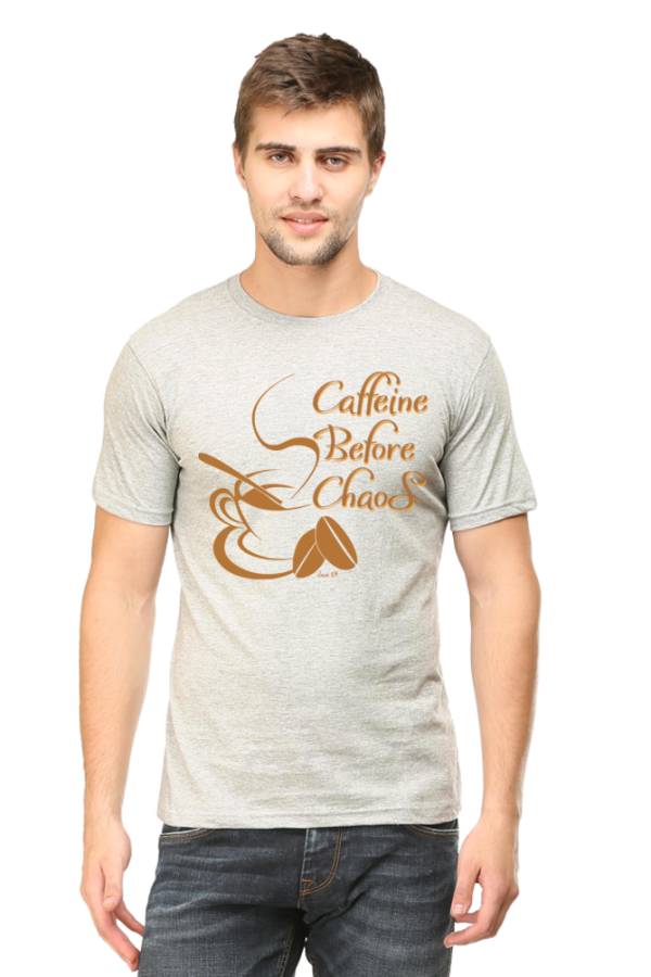 Round Neck T-Shirt - Java 69 - Caffeine Before Chaos - Image 9