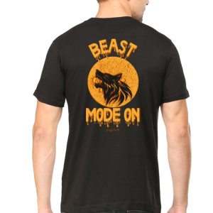 Round Neck T-Shirt - Beast Mode - Black