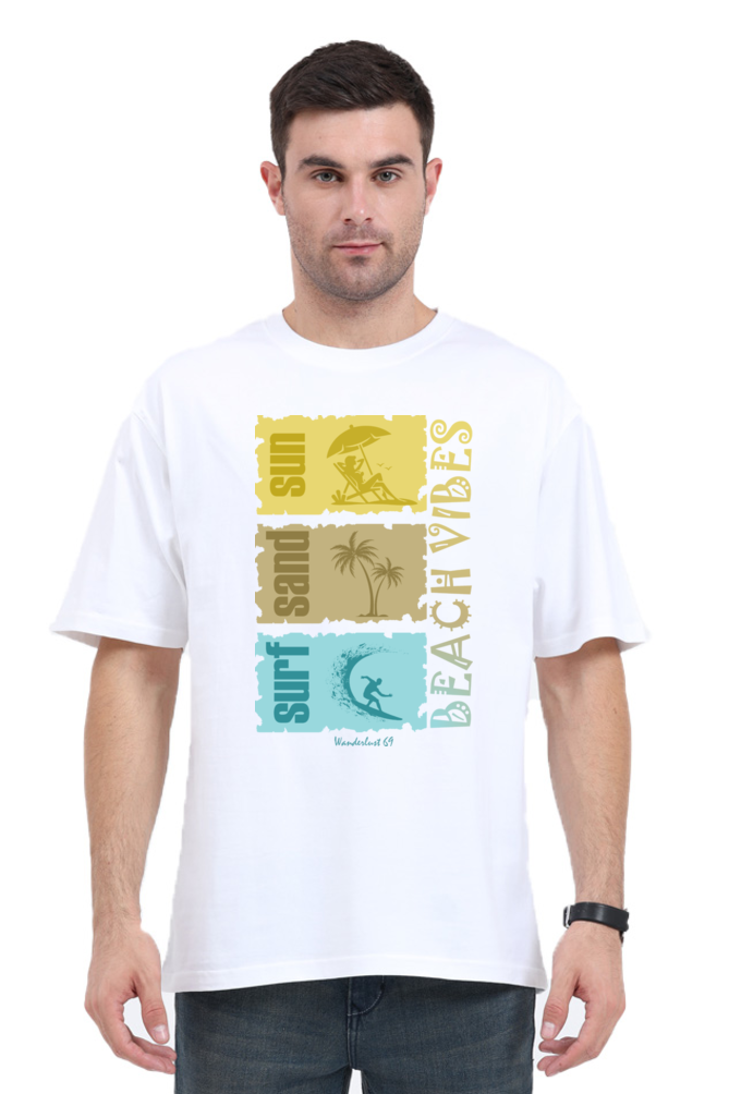 Wanderlust 69 - Beach Vibes - Men's Oversized T-Shirt