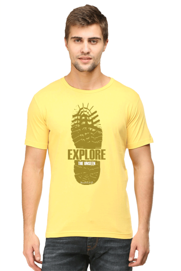 Round Neck T-Shirt - Wanderlust 69 - Explore The Unseen - Image 6