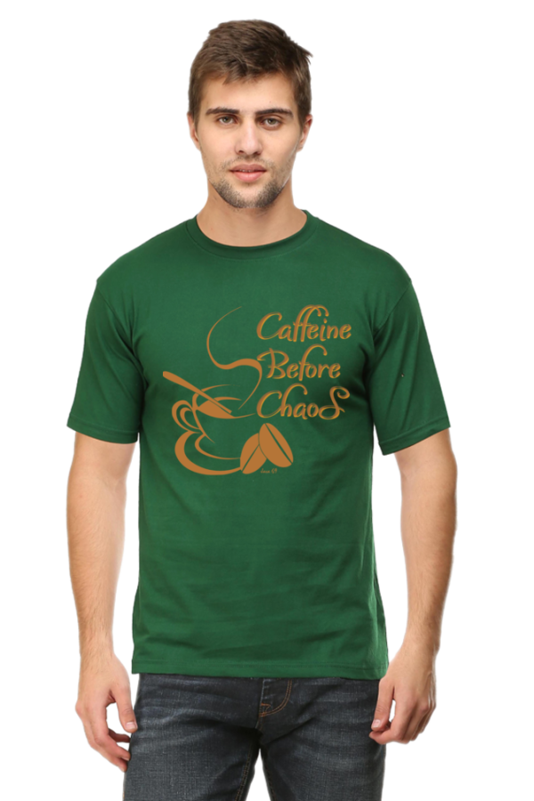 Round Neck T-Shirt - Java 69 - Caffeine Before Chaos - Image 7
