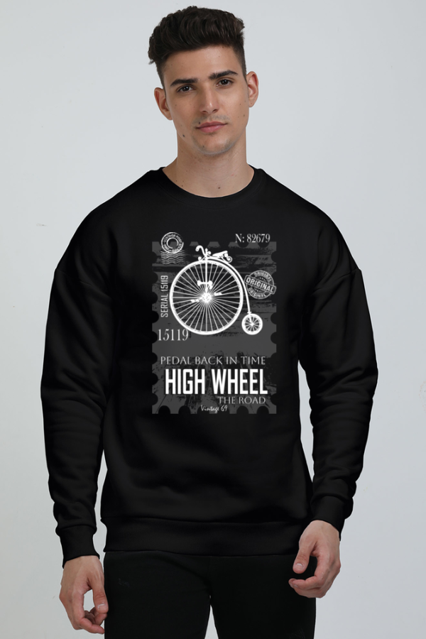 Vintage 69 - High Wheel - Unisex Heavyweight Oversized Sweatshirt - Image 4