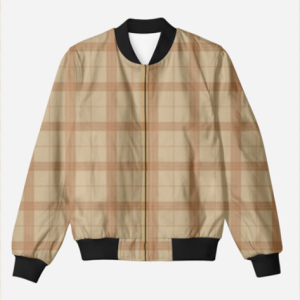 Retro Check - Unisex All Over Printed Bomber Jacket – Beige