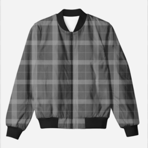 Retro Check - Unisex All Over Printed Bomber Jacket – Charcoal