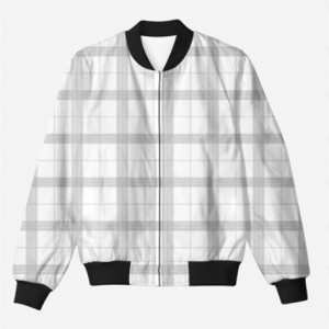 Retro Check - Unisex All Over Printed Bomber Jacket – White