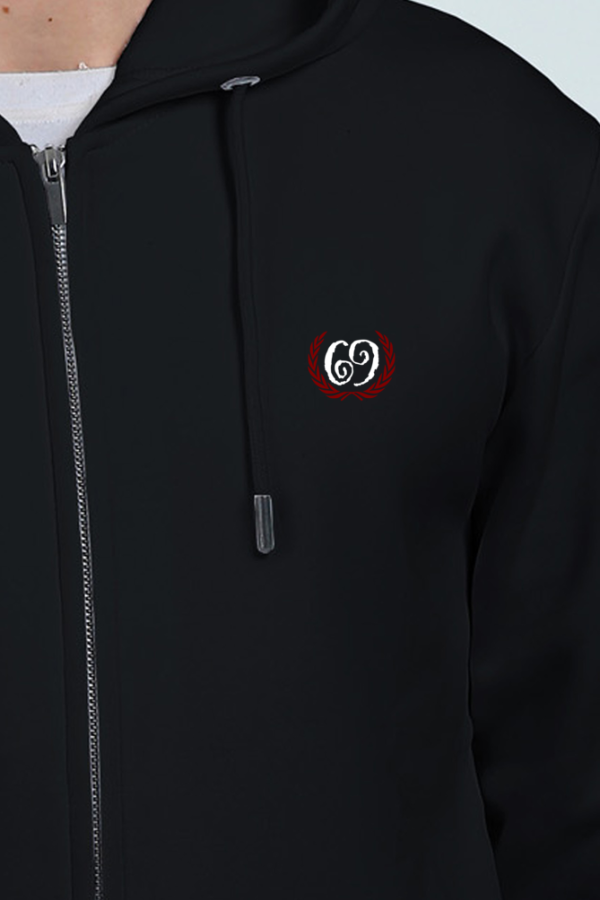 Insignia - Unisex Zipped Hoodie - Black - Image 3