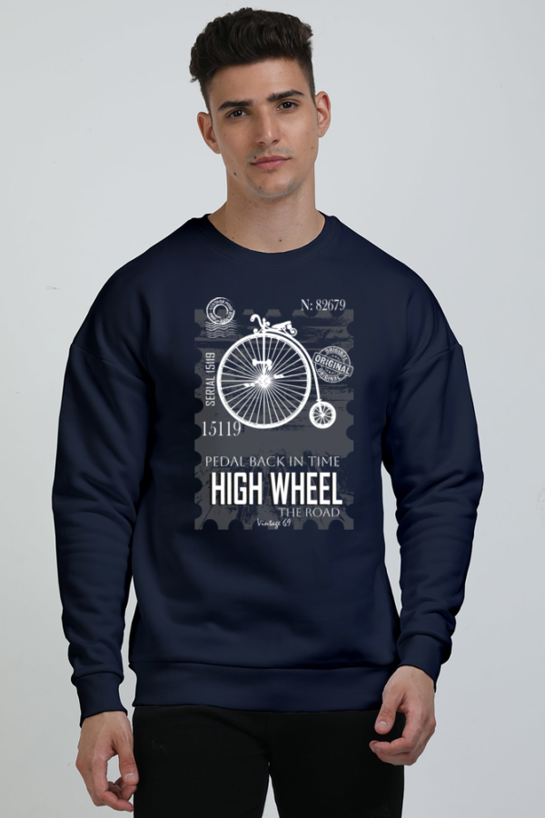 Vintage 69 - High Wheel - Unisex Heavyweight Oversized Sweatshirt - Image 3