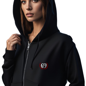 Insignia - Unisex Zipped Hoodie - Black