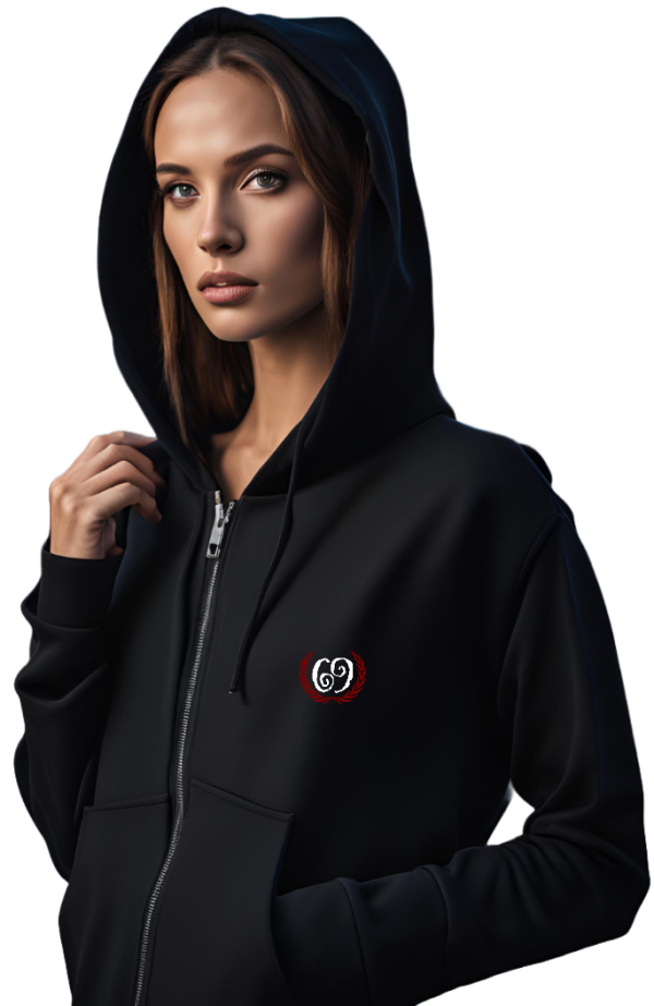 Insignia - Unisex Zipped Hoodie - Black