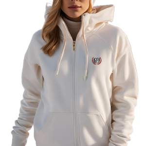 Insignia - Unisex Zipped Hoodie - White