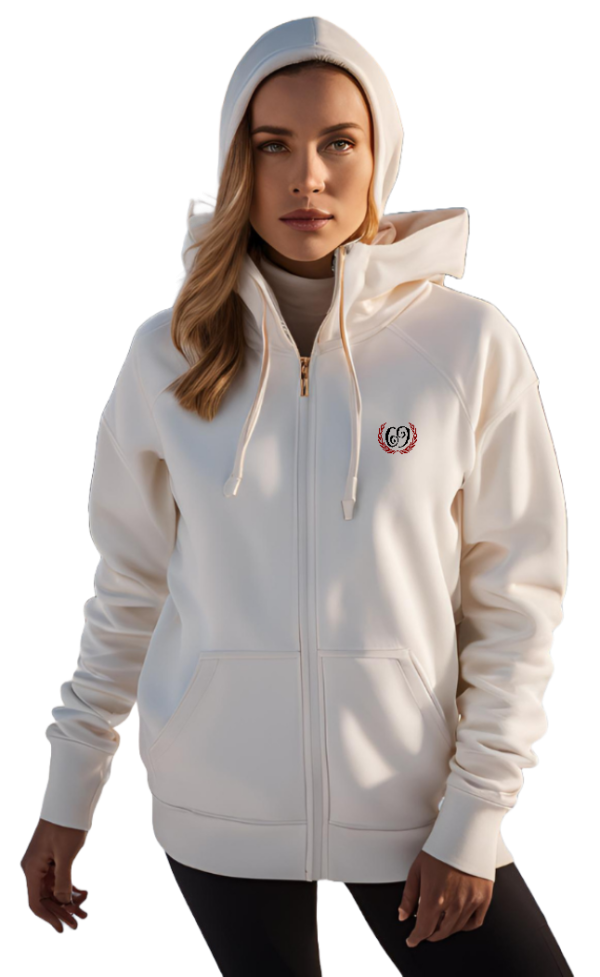 Insignia - Unisex Zipped Hoodie - White