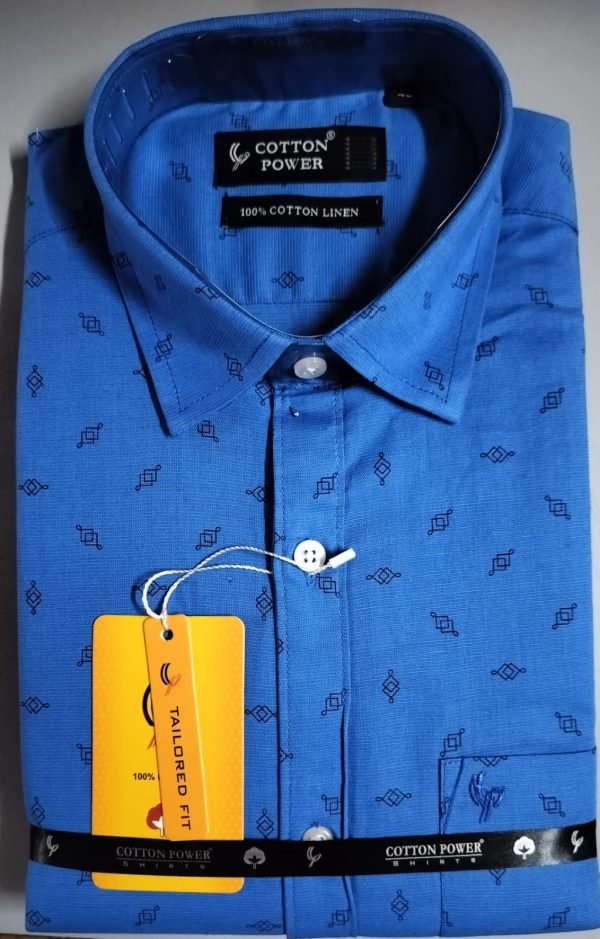 Cotton Power - Men's Premium Cotton-Linen Formal Shirt - Image 20