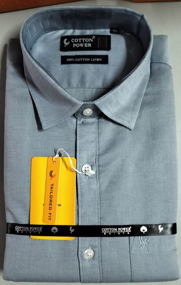 Cotton Power - Men's Premium Cotton-Linen Formal Shirt - Image 16