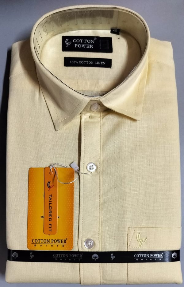 Cotton Power - Men's Premium Cotton-Linen Formal Shirt - Image 13