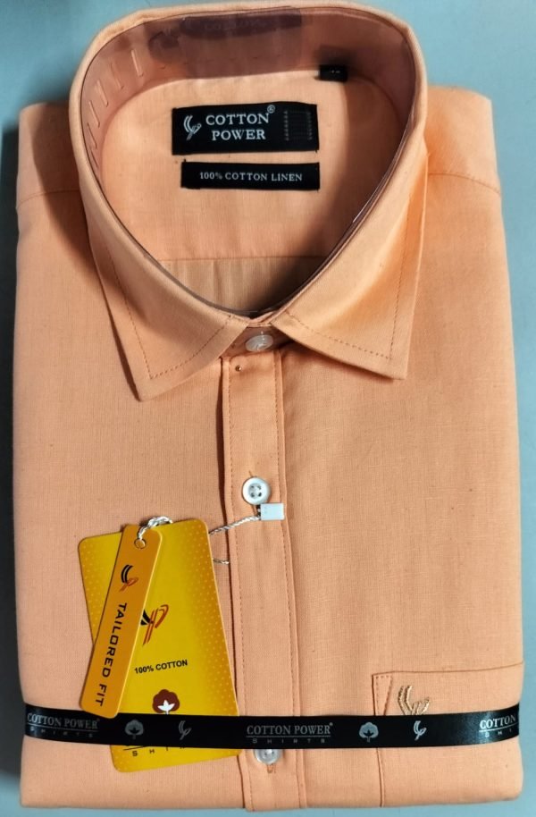Cotton Power - Men's Premium Cotton-Linen Formal Shirt - Image 8