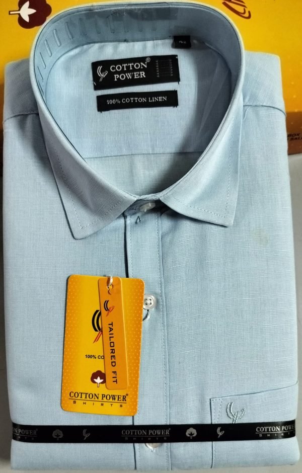 Cotton Power - Men's Premium Cotton-Linen Formal Shirt - Image 7
