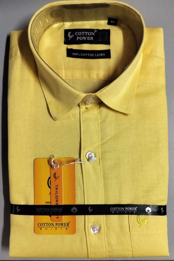 Cotton Power - Men's Premium Cotton-Linen Formal Shirt - Image 5