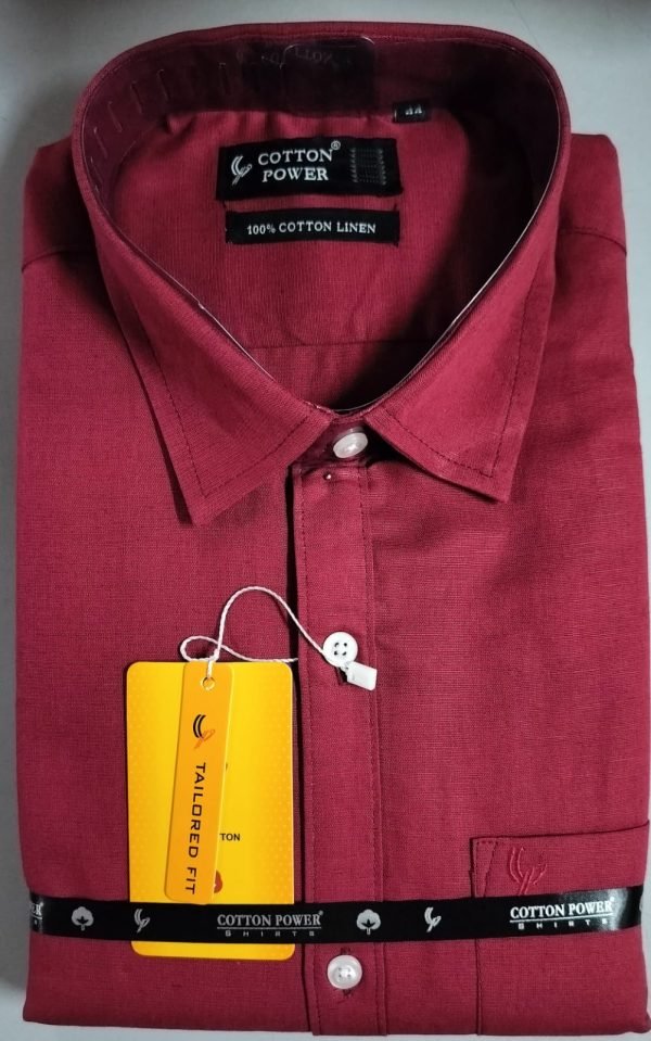 Cotton Power - Men's Premium Cotton-Linen Formal Shirt