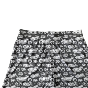 Printed Shorts Vintage Bike - Black